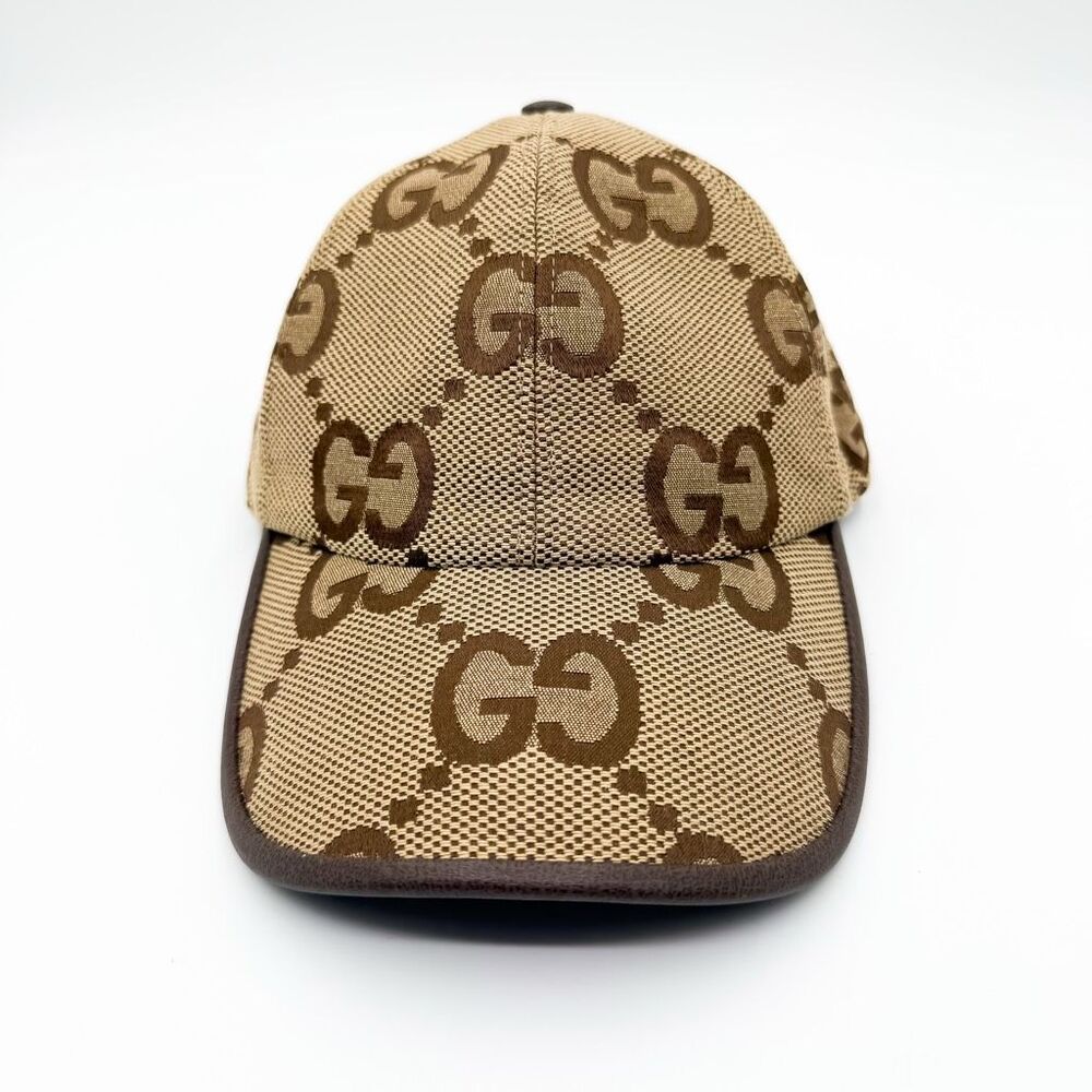 Gucci Supreme GG Jumbo Monogram Canvas Baseball Cap Designer Hat - Picture 2 of 9